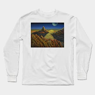 Oil Painting - Alien Landscape  12" x 9" Long Sleeve T-Shirt